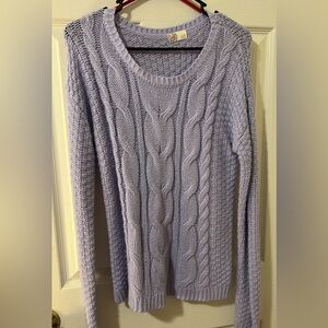 Light purple cable knit sweater from Kohls